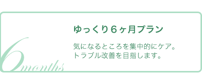 ゆっくり６ヶ月プラン